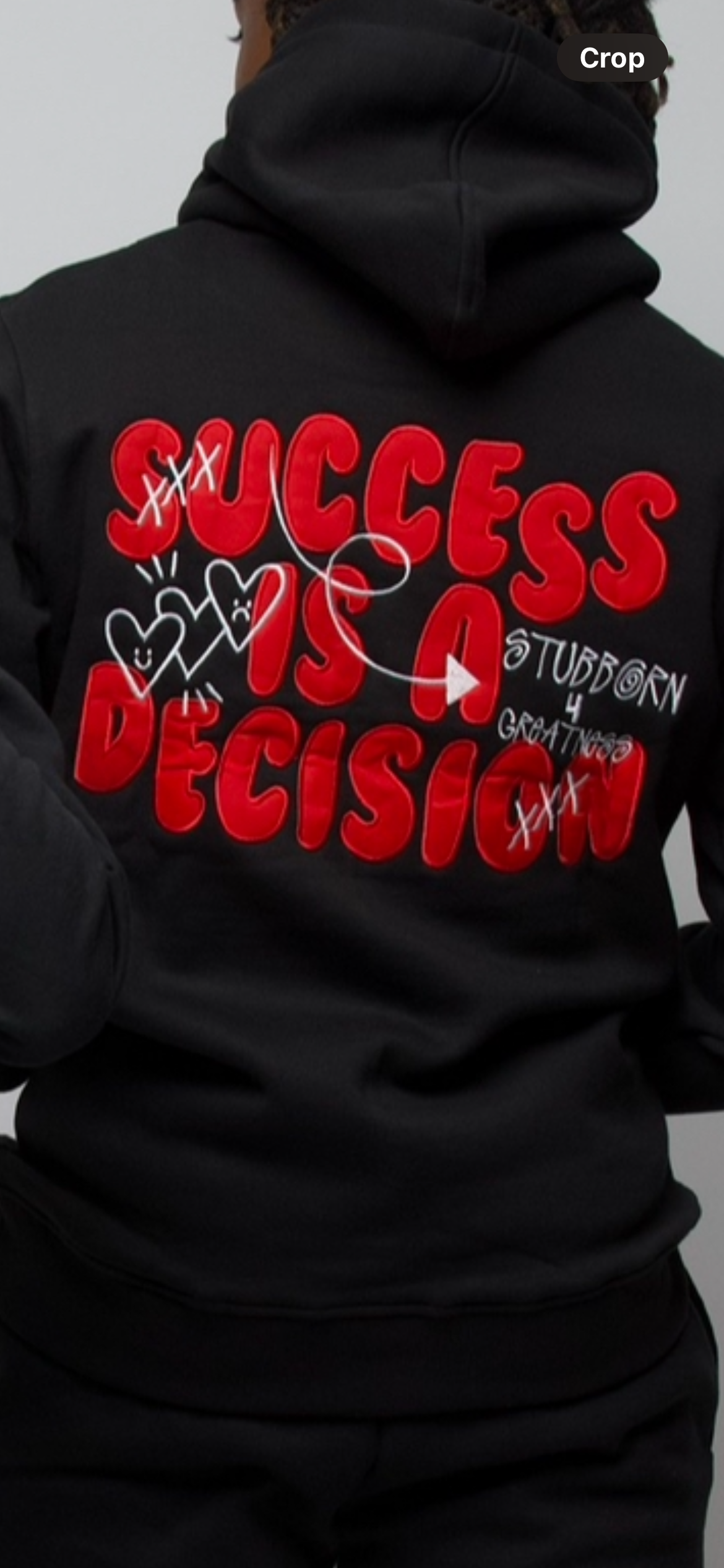 Embroidered Success is a Decision Hoodie